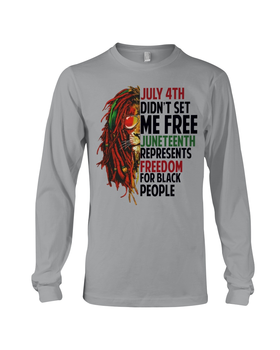 Justice for George Floyd July 4th Lion Long Sleeve Tee