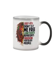 Justice for George Floyd July 4th Lion Color Changing Mug tile