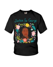 Justice for George Floyd Floral Wreath Youth T-Shirt tile