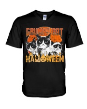 Grumpy Halloween V-Neck T-Shirt thumbnail