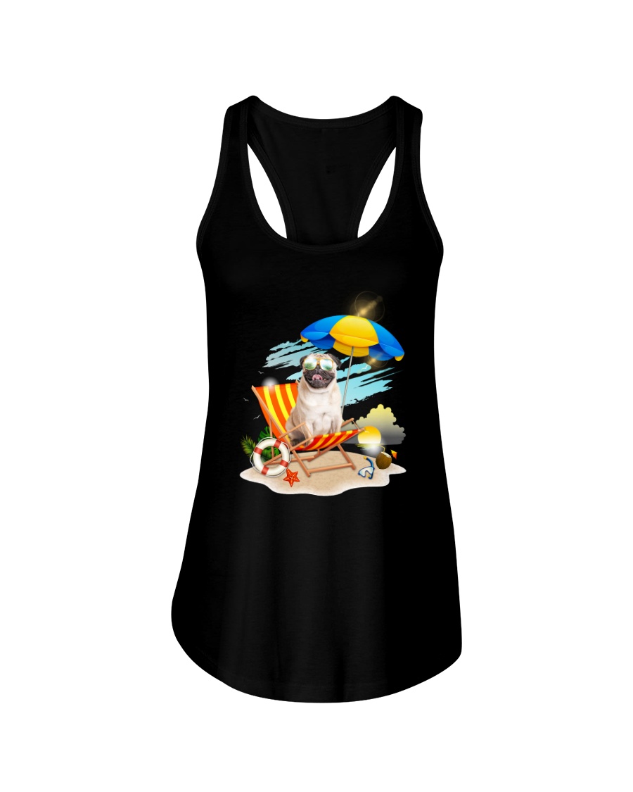 Pug Beach 2405 Ladies Flowy Tank