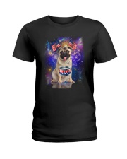 Pug Independence 0606 Ladies T-Shirt thumbnail
