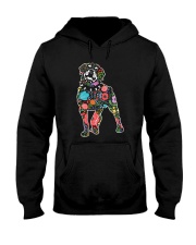 Rottweiler Flower Hooded Sweatshirt thumbnail