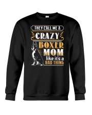 Boxer Crazy Mom Crewneck Sweatshirt thumbnail