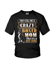 Boxer Crazy Mom Youth T-Shirt thumbnail
