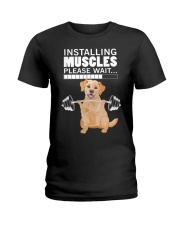 Golden Retriever Muscles Ladies T-Shirt thumbnail