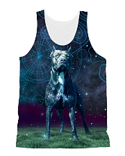 Pit Bull in the magic world All-over Unisex Tank front