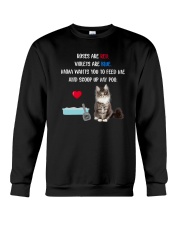 Cat Rose and Violet 1306 Crewneck Sweatshirt thumbnail