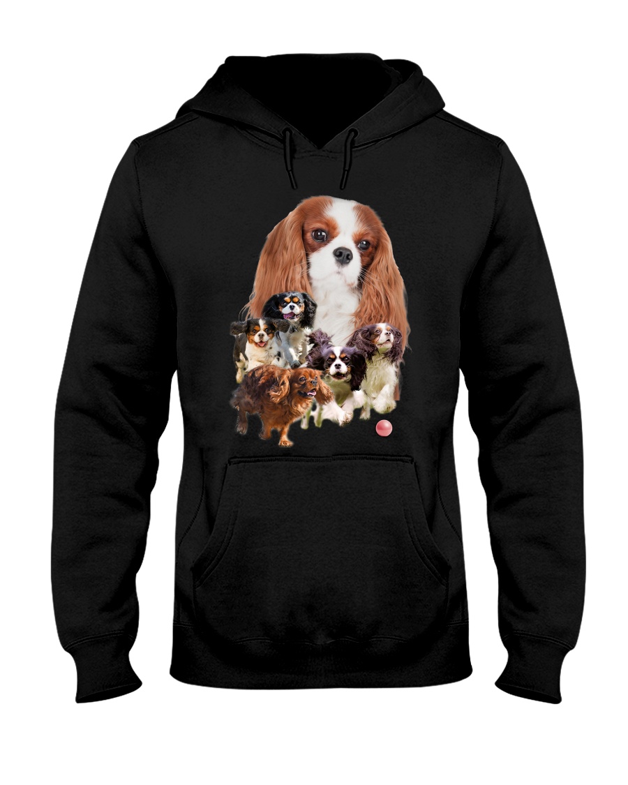 GAEA - Cavalier King Charles Spaniel Running 1603 Hooded Sweatshirt
