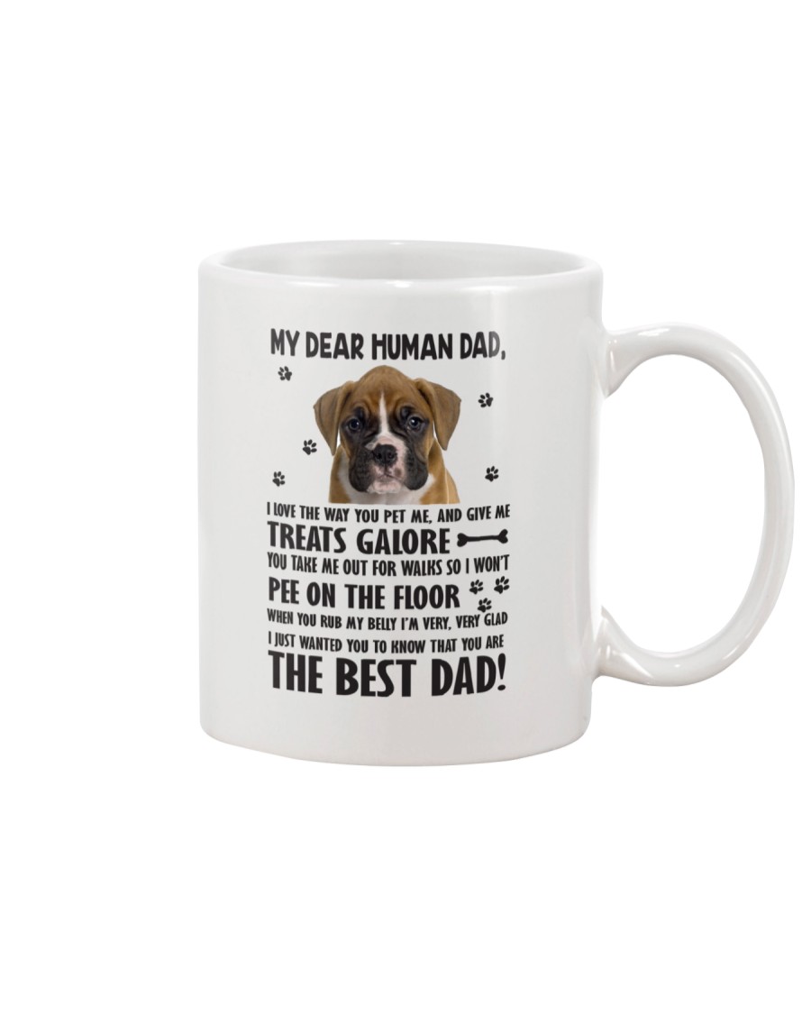 Boxer Dear Human Dad 0106 Mug