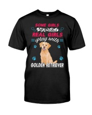 Golden Retriever Real Girl Classic T-Shirt front
