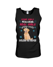 Golden Retriever Real Girl Unisex Tank thumbnail