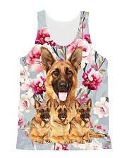 German Shepherd Flower 2304 All-over Unisex Tank front