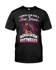 Rottweiler True Friend Classic T-Shirt front