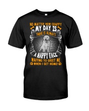 Golden Retriever Happy Face Classic T-Shirt front