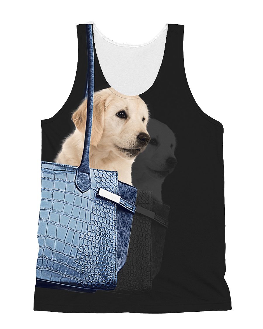 Golden Retriever In Bag 1406 All-over Unisex Tank