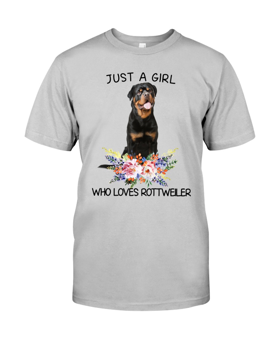 Rottweiler Loves Girl 0204 Classic T-Shirt