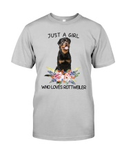 Rottweiler Loves Girl 0204 Classic T-Shirt front