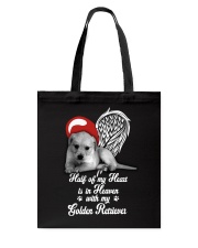 Golden Retriever Half Heart Tote Bag thumbnail
