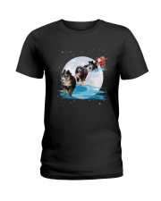 GAEA - Bernese Mountain Dog Santa -1011 - 32 Ladies T-Shirt thumbnail