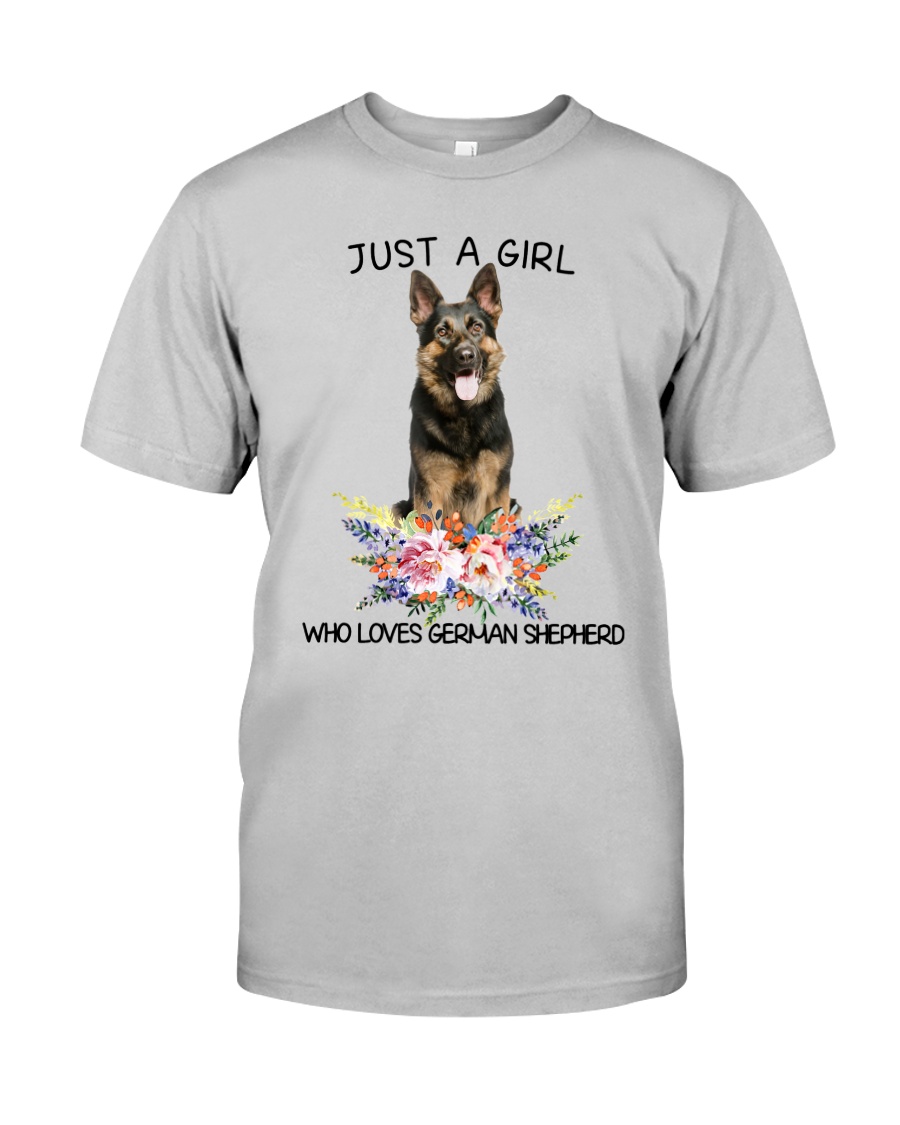 German Shepherd Loves Girl 0204 Classic T-Shirt