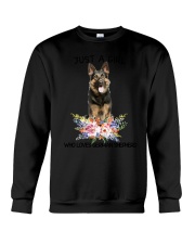 German Shepherd Loves Girl 0204 Crewneck Sweatshirt thumbnail