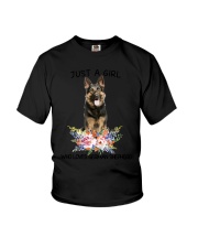 German Shepherd Loves Girl 0204 Youth T-Shirt thumbnail