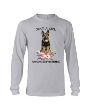 German Shepherd Loves Girl 0204 Long Sleeve Tee thumbnail