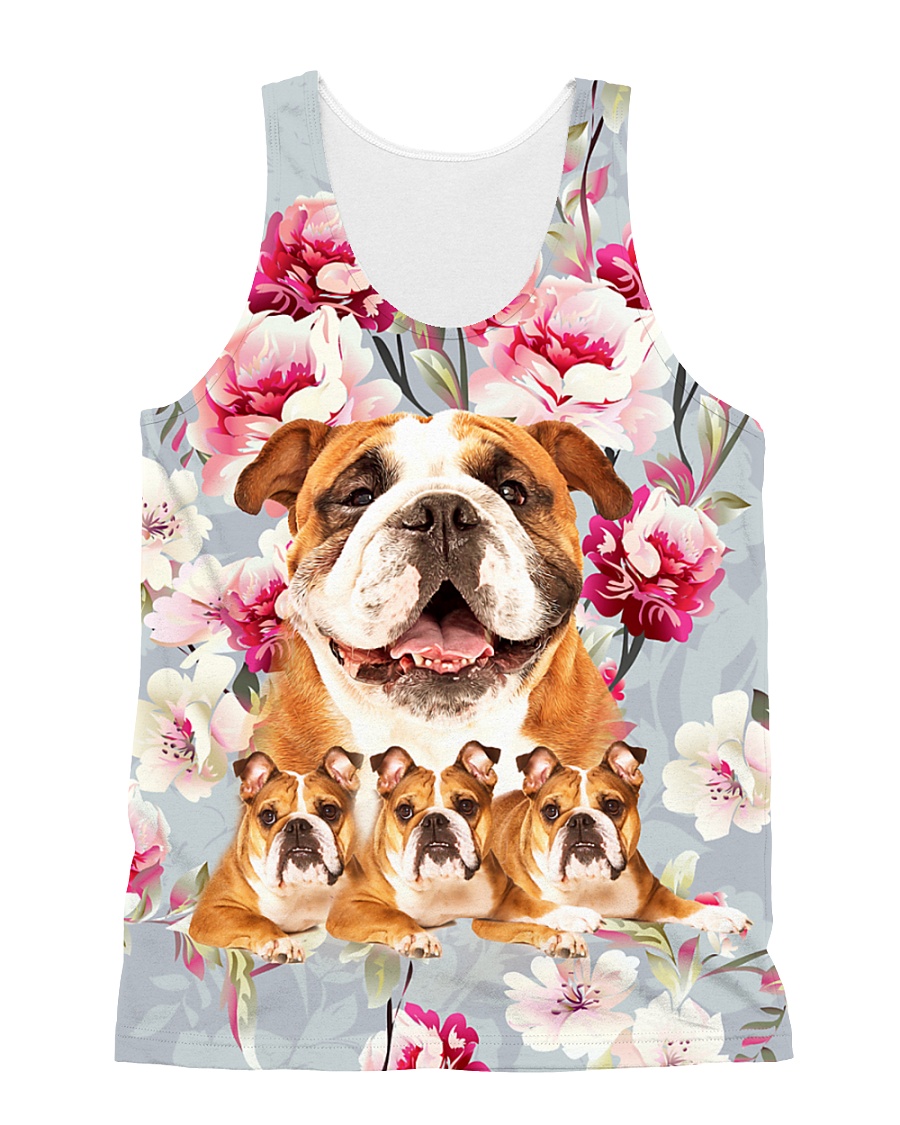 Bulldog Flower 2304 All-over Unisex Tank