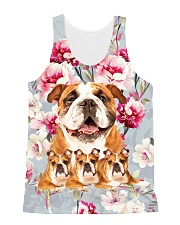 Bulldog Flower 2304 All-over Unisex Tank front