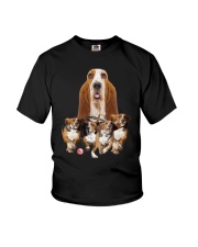 GAEA - Basset Hound Running 1603 Youth T-Shirt thumbnail