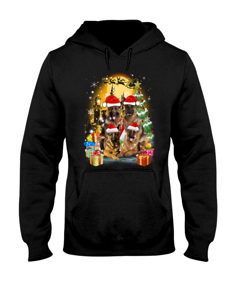 ZEUS - German Shepherd Christmas - 2209 - 75 Hooded Sweatshirt