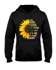 Some Mom Cuss Too Much Hooded Sweatshirt front