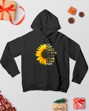 Some Mom Cuss Too Much Hooded Sweatshirt lifestyle-holiday-hoodie-front-2