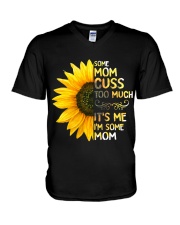 Some Mom Cuss Too Much V-Neck T-Shirt thumbnail