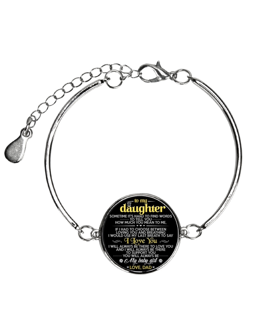 To My Daughter Metallic Circle Bracelet