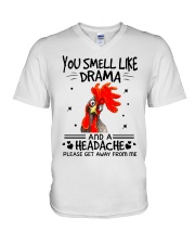 You smell like drama V-Neck T-Shirt thumbnail