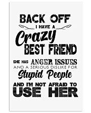 Crazy Best Friend with Anger Issues Hooded Sweat 11x17 Poster thumbnail