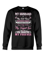 Wife T-Shirt - My Husband is my best friend Crewneck Sweatshirt thumbnail