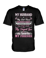Wife T-Shirt - My Husband is my best friend V-Neck T-Shirt thumbnail
