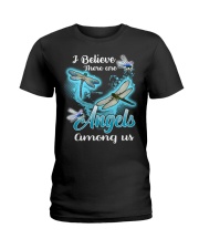 I BELIEVE THERE ARE ANGELS AMONG US Ladies T-Shirt thumbnail