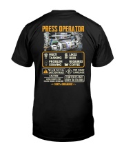 Press Operator Classic T-Shirt back