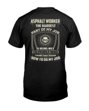 Special Shirt - Asphalt worker Classic T-Shirt back