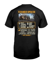 Telehandler Operator Classic T-Shirt back