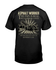 Asphalt Worker Classic T-Shirt back