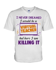 Virtual Teacher V-Neck T-Shirt thumbnail