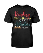 Reading where the Adventure begins Classic T-Shirt front
