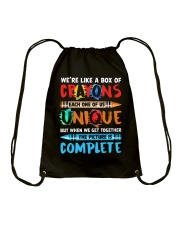 WE'RE LIKE A BOX OF CRAYONS EACH ONE OF US Drawstring Bag thumbnail