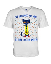 I'VE GROOVED MY WAY TO THE 100TH DAY V-Neck T-Shirt thumbnail