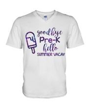 Goodbye Pre-k hello summer vacay V-Neck T-Shirt thumbnail